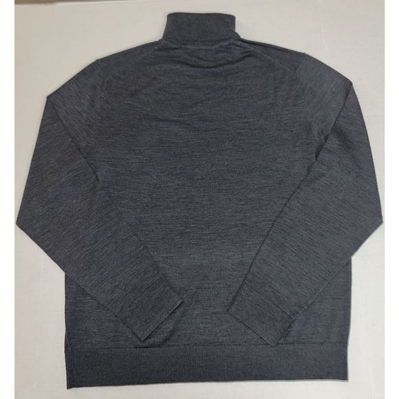 Mens Store Bloomingdales 3342M Sz XL Med Gray Merino Wool Turtleneck Sweater $19 - Picture 5 of 10